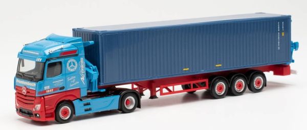 HER313919 - MERCEDES Actros met containerdrager en FRANKENBACH container - 1