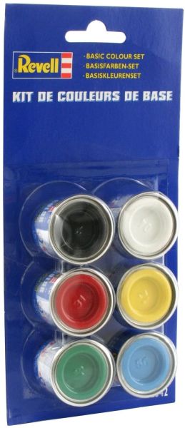 REV32342 - 6 potjes Emaille verf 14 ml Basiskleuren - 1