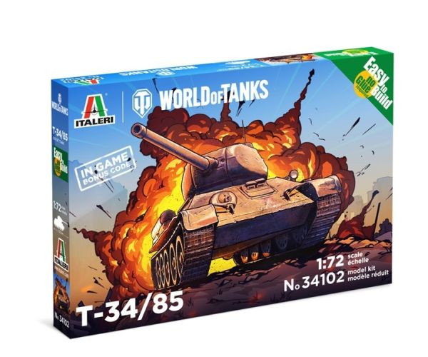 ITA34102 - Eenvoudig te bouwen – T34/85 Tank World of Tanks - 1