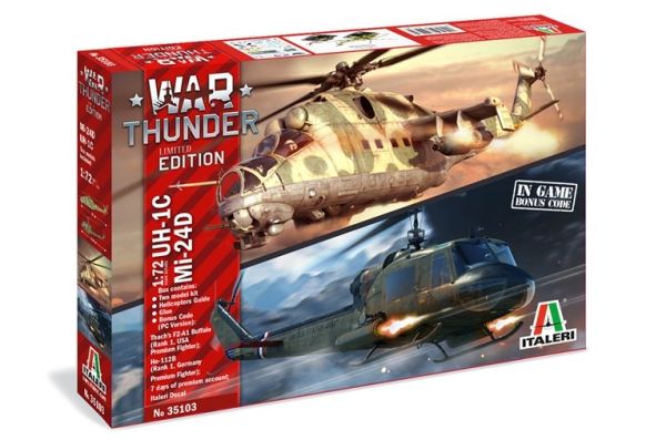 ITA35103 - MIL MI-24 D + UH 1C WAR THUNDER-helikopters om te monteren en te schilderen - 1