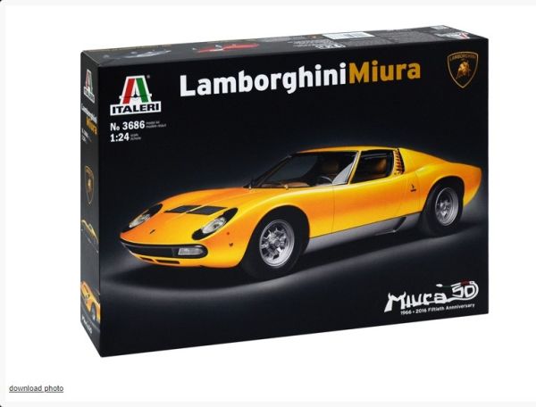 ITA3686 - LAMBORGHINI Miura om in elkaar te zetten en te schilderen - 1