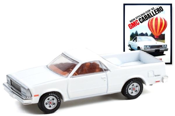 GREEN39090-F - 1982 GMC Caballero White VINTAGE AD CARS in blisterverpakking - 1