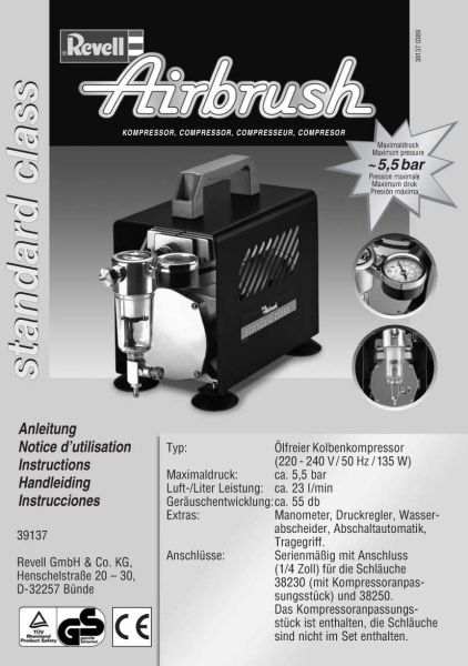 REV39137 - Airbrush Standaardklasse Airbrush-compressor - 1
