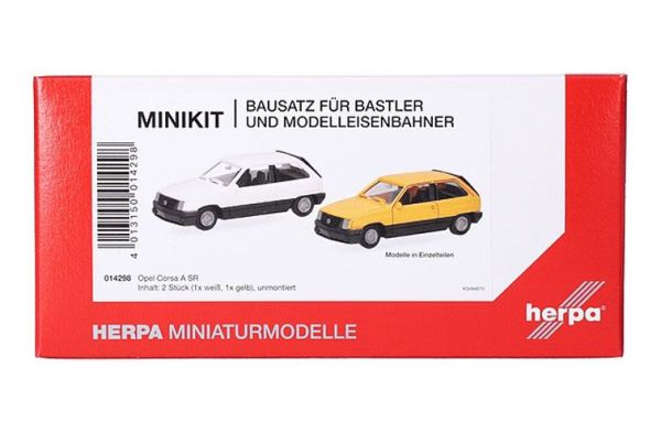HER014298 - OPEL Corsa A SR wit en geel - 2 onderdelen om in elkaar te zetten - 1