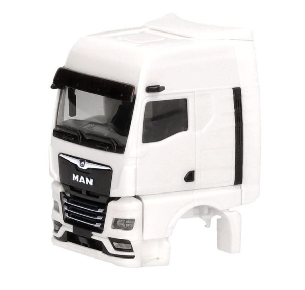 HER086332 - MAN TGX GX cabine met luchtgeleiders en achteruitkijkcamera wit – 2 onderdelen om in elkaar te zetten - 1
