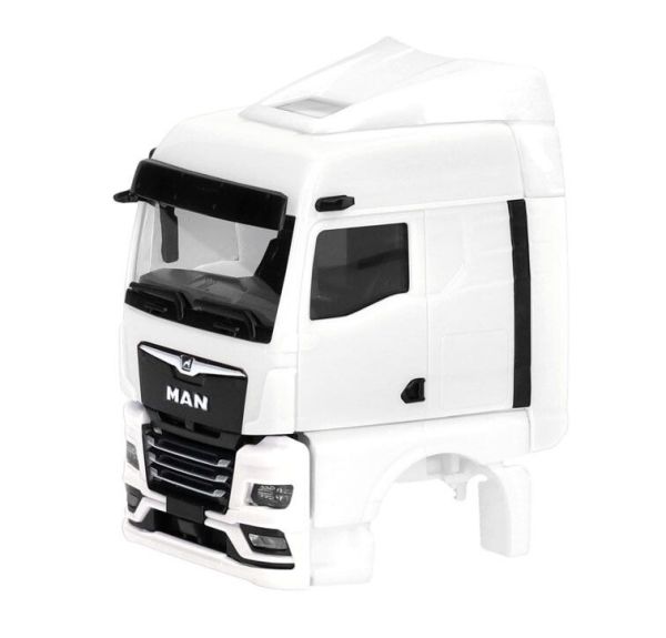 HER086349 - MAN TGX GM-cabine met windschermen en achteruitkijkcamera, wit - 2 onderdelen om in elkaar te zetten - 1