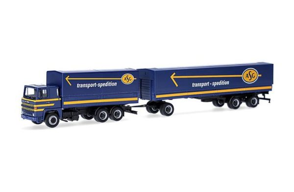 HER320719 - SCANIA 141 6x4 met laadbak en aanhanger, 1+2 assen, ASG - 1