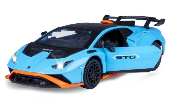 JAM402616 - LAMBORGHINI Huracan STO, Blauw met licht en geluid - 1