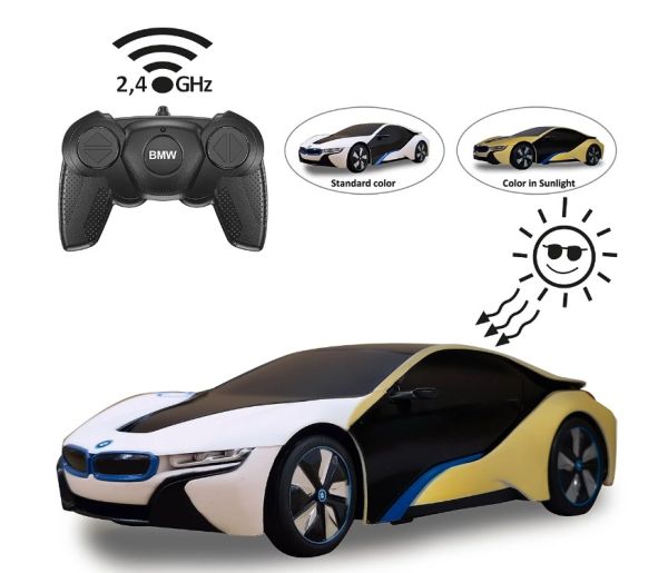 JAM403003 - BMW i8 Wit of Geel - UV-fotochromatische serie - Radiografisch bestuurd - 1