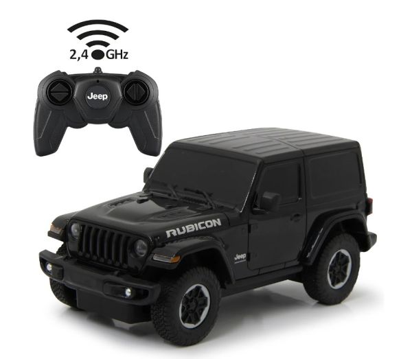 JAM405196 - Jeep Wrangler JL Zwart (getinte ruiten) - Radiografisch bestuurd - 1