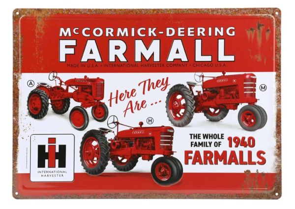 42051 - Metalen bord voor de familie FARMALL, 1940 - 43x30 cm - 1