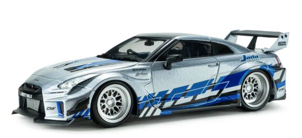 SOL4311211 - 2020 Nissan GT-R Liberty Walk Zilver met Blauwe Strepen - 1