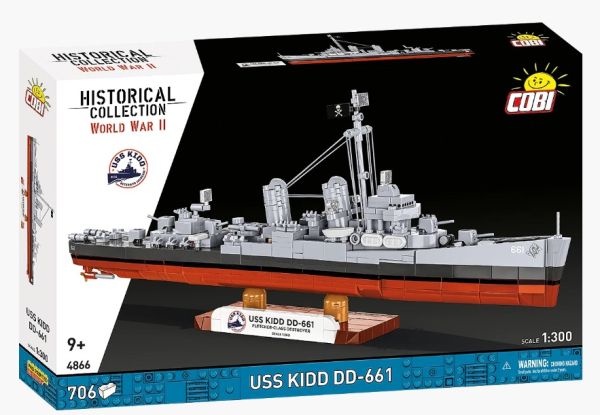 COB4866 - Torpedobootjager USS Kidd DD-661 - 706 onderdelen - 1