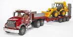 BRU2813 - MACK machinedrager met graaflaadmachine.1/16 - 1