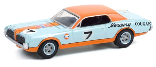 GREEN41130B - MERCURY Cougar XR7 1967 Team GULF RUNNING ON LEEG in blisterverpakking - 1