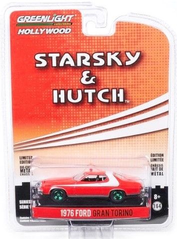 GREEN44780-AVERT - FORD Gran Torino 1976 groene velgen STARSKY EN HUTCH in blister - 1