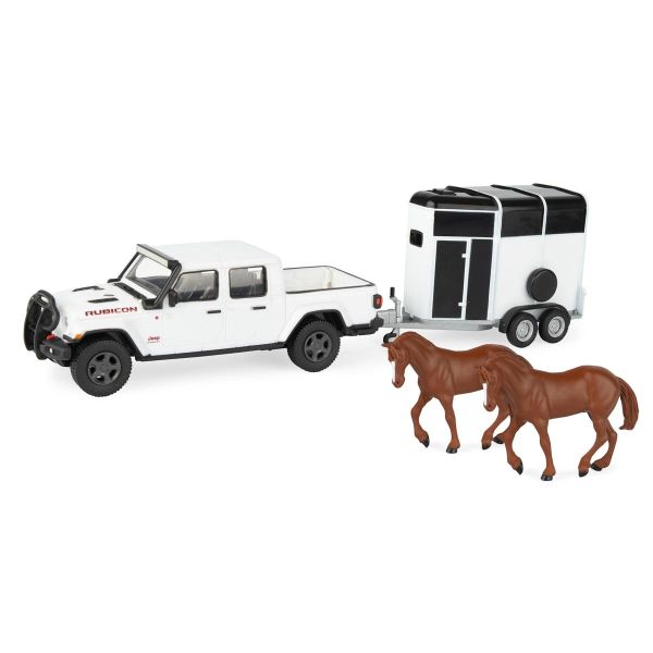 ERT47366 - JEEP Gladiator Rubicon met busje en paarden - 1