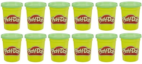 HASE4828 - 12 potjes Play-doh boetseerklei – Groen - 1