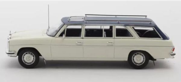 MTX51302-211 - MERCEDES-BENZ V114 LWB Crayford Estate 1971 Wit met blauw dak - Gelimiteerd tot 408ex. - 1