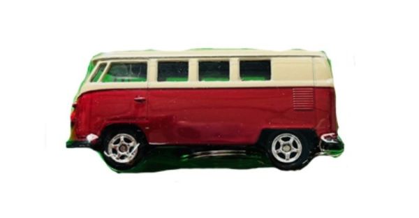 WEL52020K-ROUGE - VOLKSWAGEN Type 1 Bus Sleutelhanger 1963 Rood en Wit - 1