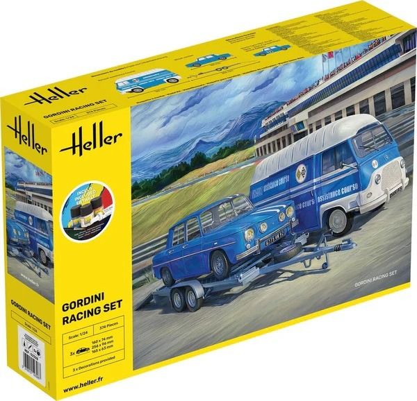 HEL52328 - Startpakket met verf en accessoires - GORDINI Racing om zelf in elkaar te zetten - 1