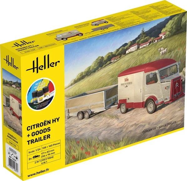 HEL52331 - Startpakket met lak en accessoires - CITROEN HY met aanhanger voor montage - 1