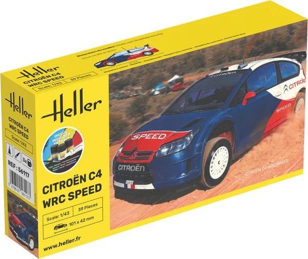 HEL56117 - Startpakket met lak en accessoires - CITROEN C4 WRC Speed om zelf te monteren - 1