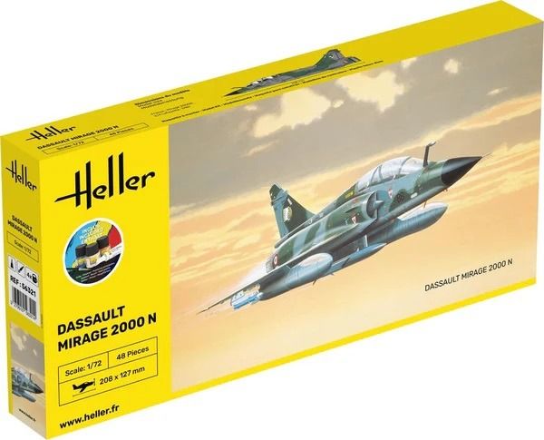HEL56321 - Startpakket met verf en accessoires - DASSAULT Mirage 2000 N om zelf te monteren - 1