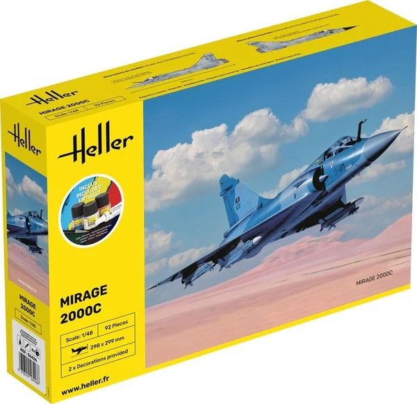 HEL56426 - Startpakket met verf en accessoires - DASSAULT Mirage 2000 C om zelf te monteren - 1