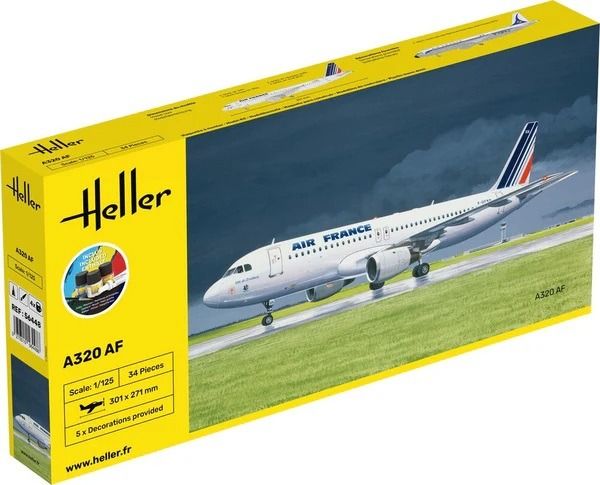 HEL56448 - Startpakket met verf en accessoires - AIRBUS A320 Air France om zelf te monteren - 1