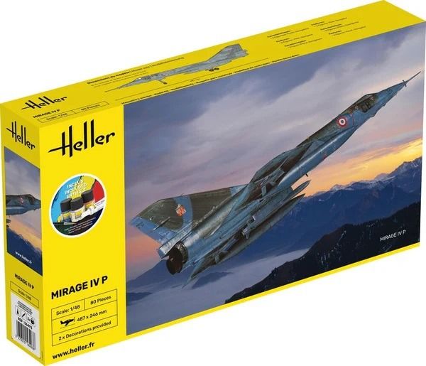 HEL56493 - Startpakket met verf en accessoires - DASSAULT Mirage IV P om zelf te monteren - 1