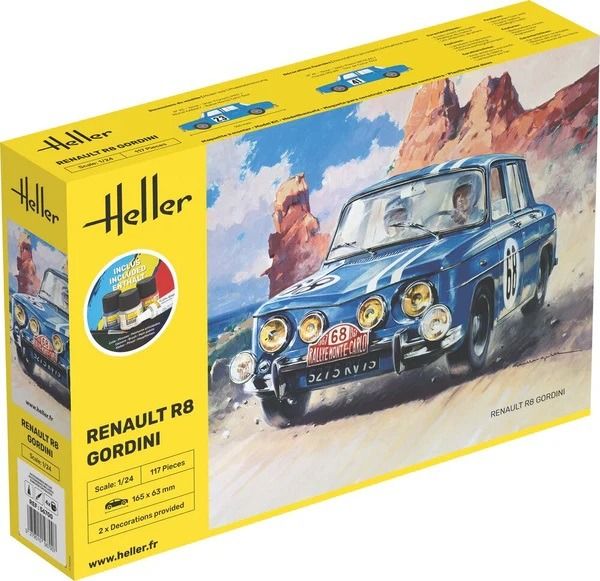 HEL56700 - Startpakket met lak en accessoires - RENAULT R8 #68 GORDINI om zelf te monteren - 1