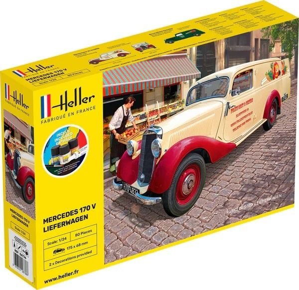 HEL56736 - Startpakket met lak en accessoires - MERCEDES-BENZ 170 bestelwagen om zelf te monteren - 1