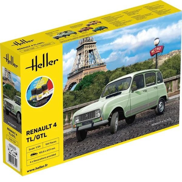 HEL56759 - Startset met lak en accessoires - RENAULT 4TL/GTL om zelf te monteren - 1