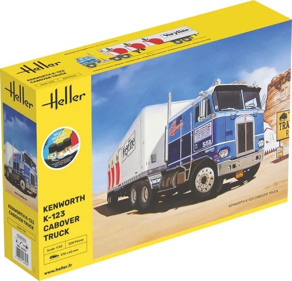 HEL56793 - Startpakket met verf en accessoires - KENWORTH K-123 Cabover - 1
