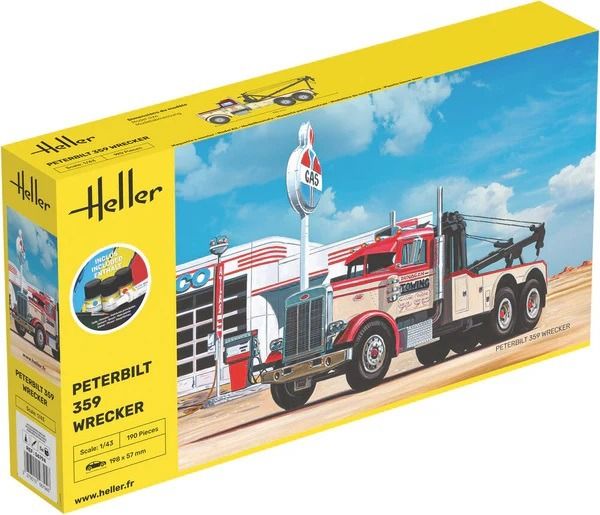 HEL56794 - Startpakket met verf en accessoires - PETERBILT 359 Sleepwagen - 1