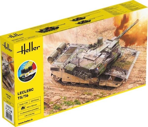 HEL57142 - Startset met verf en accessoires – Leclerc T5/T6 tank - 1