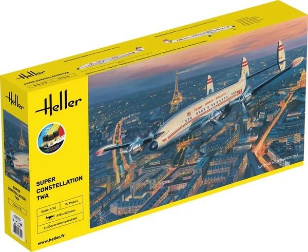 HEL58391 - Startpakket met verf en accessoires - Super Constellation TWA - 1