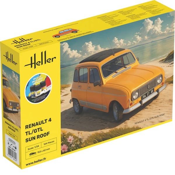 HEL58704 - Startpakket met lak en accessoires - RENAULT 4 TL/GTL schuifdak - 1