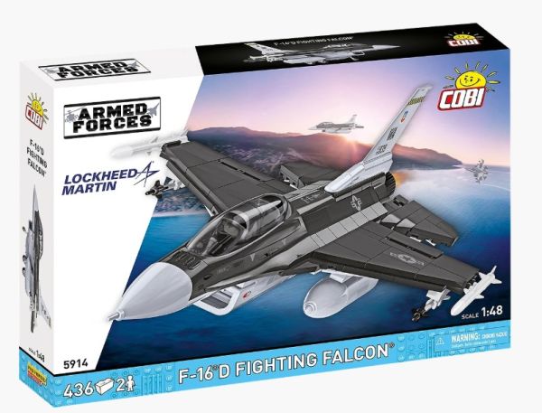 COB5914 - Lockheed F-16D Fighting Falcon jachtvliegtuig - 436 onderdelen - 1
