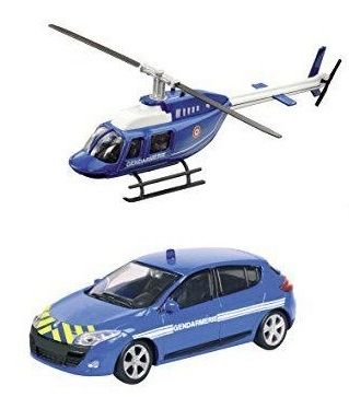 MDM57007A - RENAULT Megane gendarmerie met helikopter (willekeurige helikopter) - 1