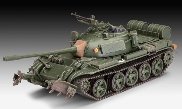 REV63328 - MODEL SET - T-55A/AM tank met KMT- 6/EMT-5 mijnploeg, te assembleren met verf - 1