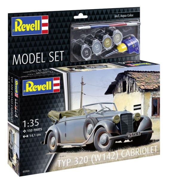 REV63354 - MODEL SET - Cabriolet Type 320, te assembleren met verf - 1