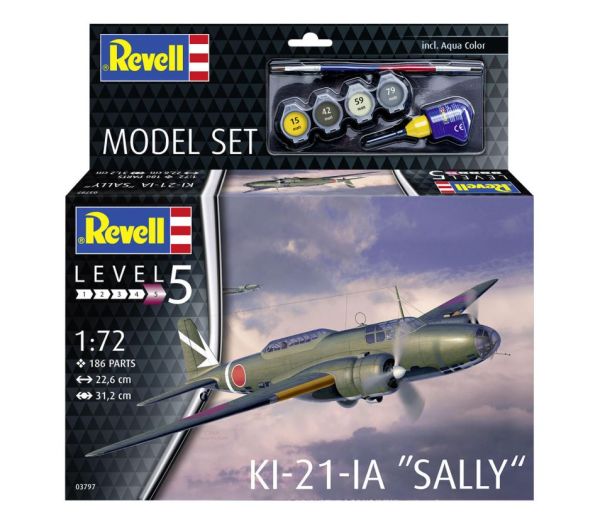 REV63797 - MODEL SET - Ki-21-IA SALLY militair vliegtuig om te bouwen met verf - 1