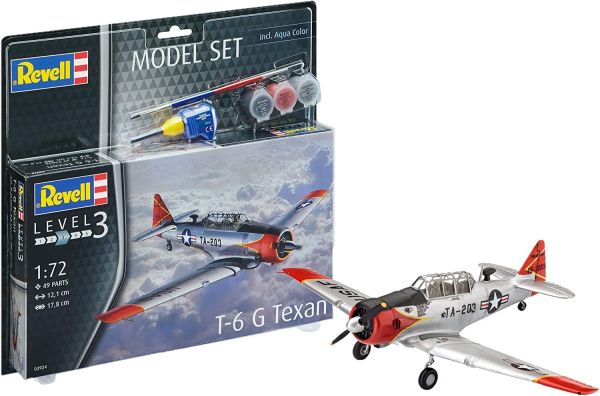 REV63924 - MODEL SET - T6G Texan Vliegtuig met verf om in elkaar te zetten - 1