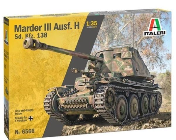 ITA6566 - MARDER III Ausf. H sd. Kfz. 138 Tank om te monteren en te beschilderen - 1