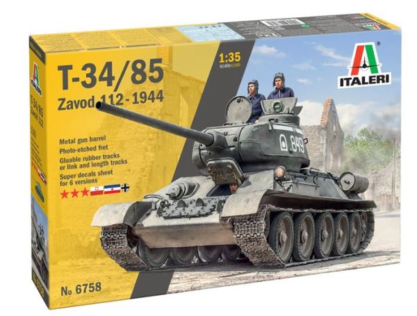ITA6758 - T34/85 Zavod 112 1944 tank om te monteren en te schilderen - 1