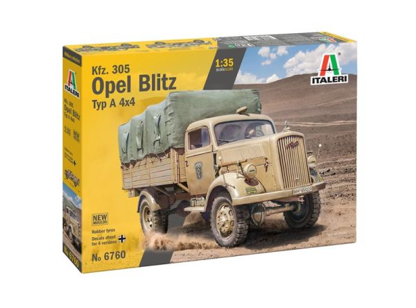 ITA6760 - Opel Blitz Kfz.305 Type A 4x4 Militair Voertuig (montage en schilderen vereist) - 1