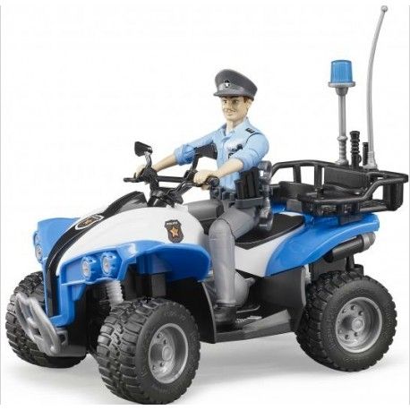 BRU63010 - Quad politie met politieagent Schaal: 1/16 - 1