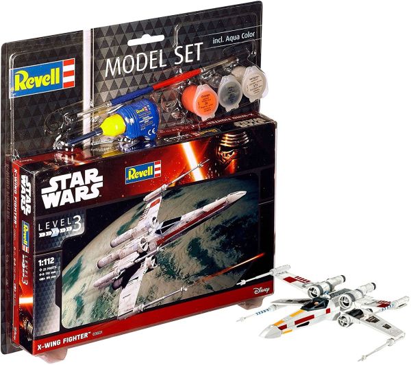 REV63601 - Modelset X-wing STAR WARS gevechtsvliegtuig met verf om in elkaar te zetten - 1